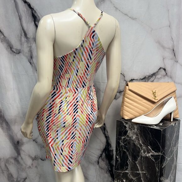 BCBG generation yellow red blue white print dress - Picture 7 of 7